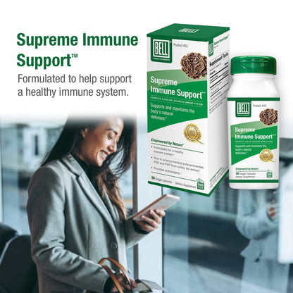 Bell Supreme Immune Support™ Mushroom Supplement - Turkey Tail Blend for Immune Support | 90 Capsules