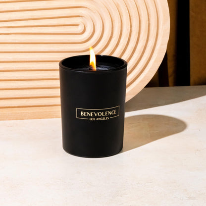 Benevolence LA Charcoal Scented Candle - 10oz Soy Wax, Black Home Candle