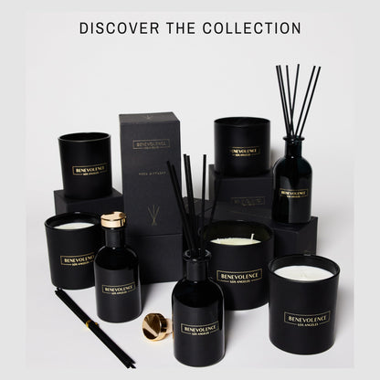 Benevolence LA Clearance Candle – Rose & Sandalwood | 6oz Soy Candle | Matte Black Vessel | Home Fragrance