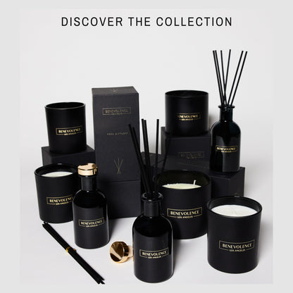 Benevolence LA Rose & Sandalwood Soy Candle – 8oz, 45h Burn | Holiday Home Fragrance