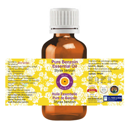 d e8ve herbes Benzoin Essential Oil 50ml 53 Pure Styrax Benzoin, Steam Distilled