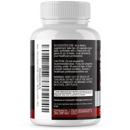 Gluco Health Support: Ceylon Cinnamon + Apple Cider Vinegar + Turmeric (60ct) – USA Made, Non-GMO
