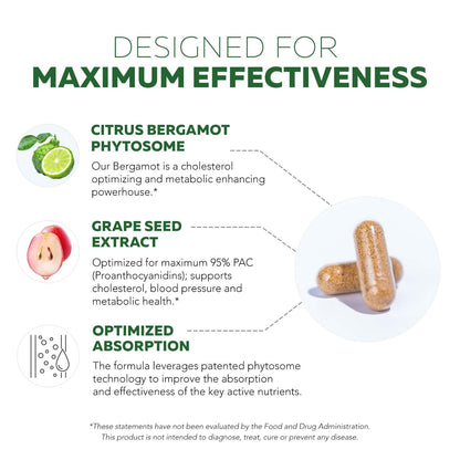 SoActive Bergamot 2.5X More Effective | Clinically Validated Citrus Bergamot Phytosome (60 Capsules)