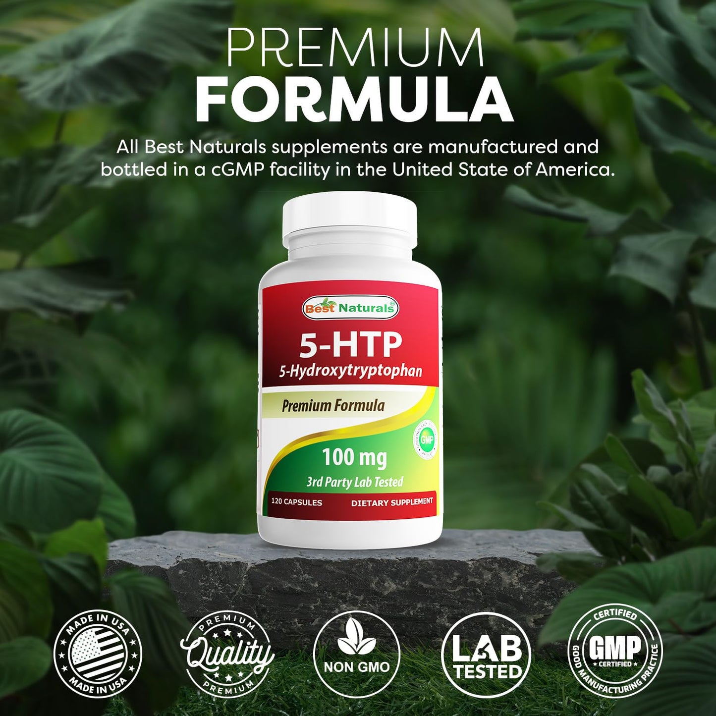 Best Naturals 2-Pack 5-HTP (5-hydroxytryptophan) 100 mg - 120 Capsules