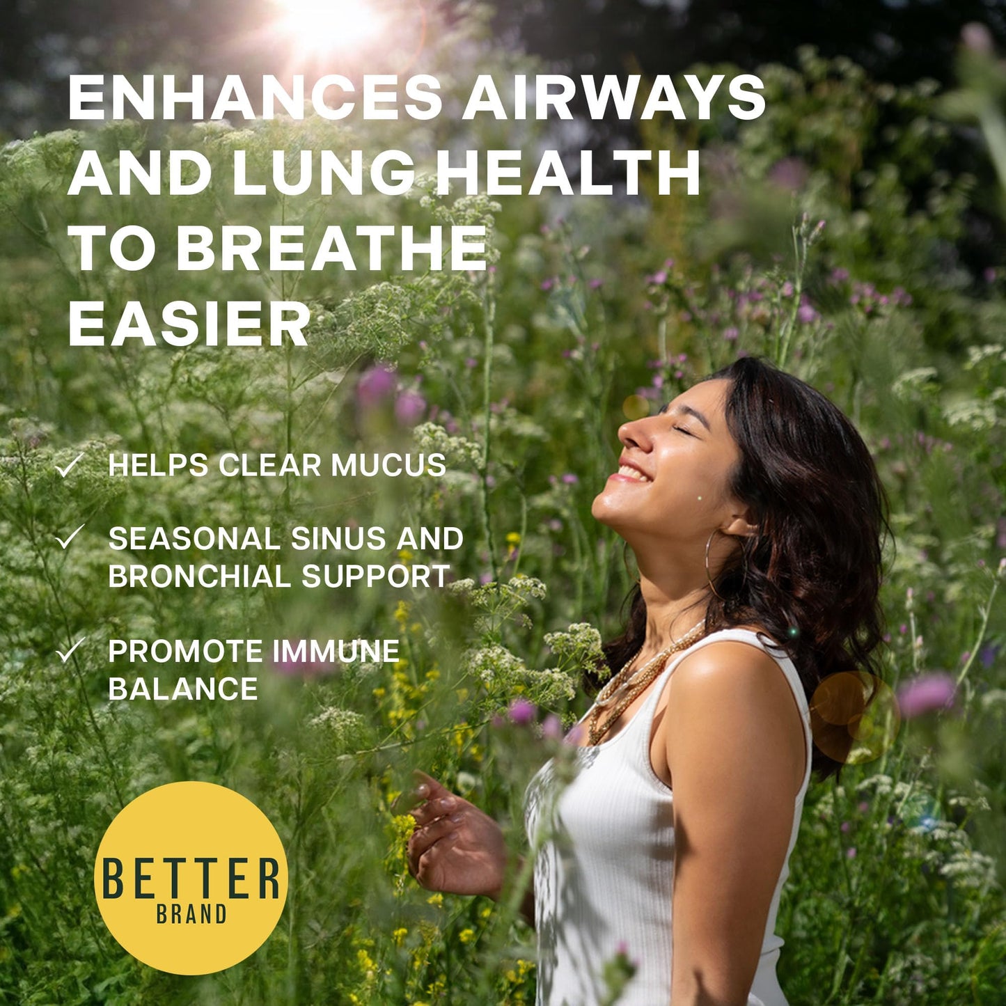 BetterLungs Lung Support Supplement with NAC, Mullein & Elderberry – 60 Capsules