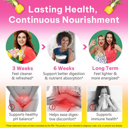 Beyxdu Probiotics for Women Gummies with Slippery Elm – Feminine Balance, Vaginal Probiotics & Prebiotics