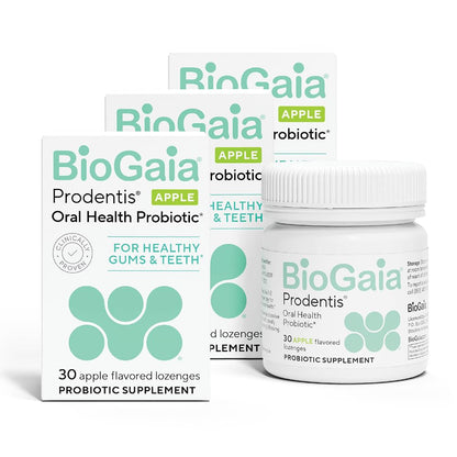 BioGaia Prodentis 3-Pack Bundle | Apple-Flavored Oral Probiotics