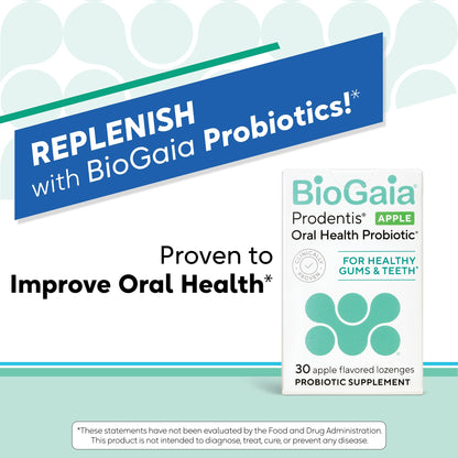 BioGaia Prodentis – Apple Flavored Oral Probiotic Lozenges for Healthy Gums & Fresh Breath