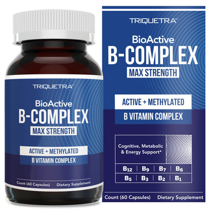 BioActive Vitamin B Complex – Bloodstream-Ready, Methylated B Vitamins, 60 Servings