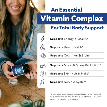 BioActive Vitamin B Complex – Bloodstream-Ready, Methylated B Vitamins, 60 Servings
