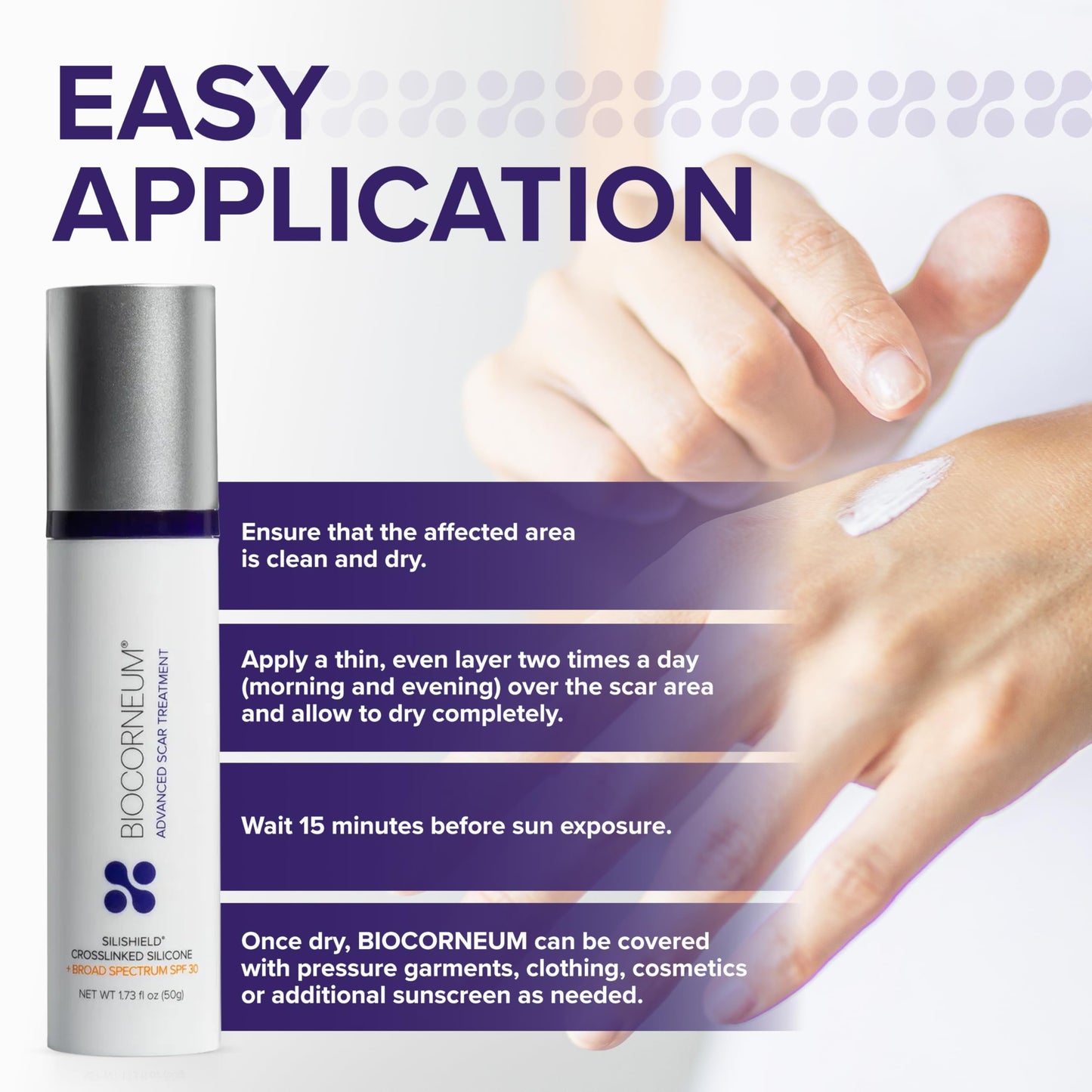 Biocorneum Advanced Scar Treatment with Silishield and SPF 30 – Fast-Drying Silicone Gel, Surgeon-Recommended for New and Old Scars