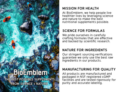 BioEmblem Natural Sleep Aid for Adults – Melatonin, Valerian Root, Suntheanine | 60 Capsules