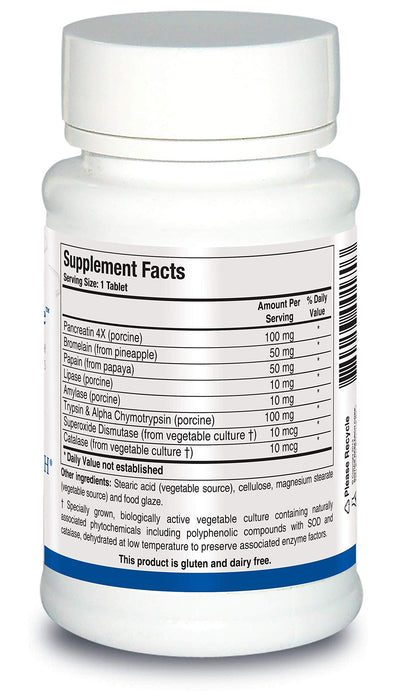 Biotics Research Intenzyme Forte™ Proteolytic Pancreatic Enzymes – Protein Digestion Support | Immune & Circulatory Health | 50 Tablets