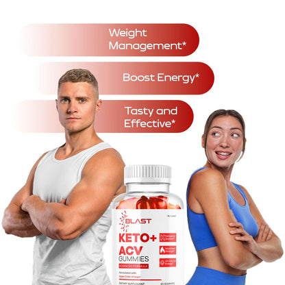(2 Pack) Blast Keto ACV Gummies - All-Natural Apple Cider Vinegar Formula, 120 Gummies, 1050MG Vitamin Gummies