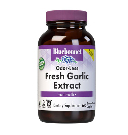 BlueBonnet Standardized Garlic Extract Enteric Coated Caplets – 60 Count, 350 mg