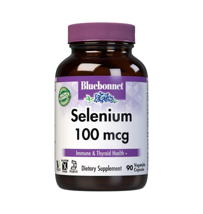 Bluebonnet Selenium 100mcg Capsules (L-selenomethionine) – Vegan, Non-GMO, Gluten-Free