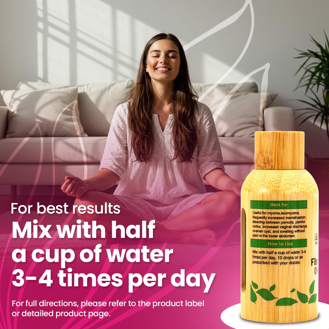 Fibroid Shrink & Ovarian Cysts BM36 - Helps Shrink Fibroids and Ovarian Cysts, Balance Estrogen Levels and Prevent Regrowth, Support for Menstrual Pain and Painful Intercourse, 30 mL Drops | Bestmade