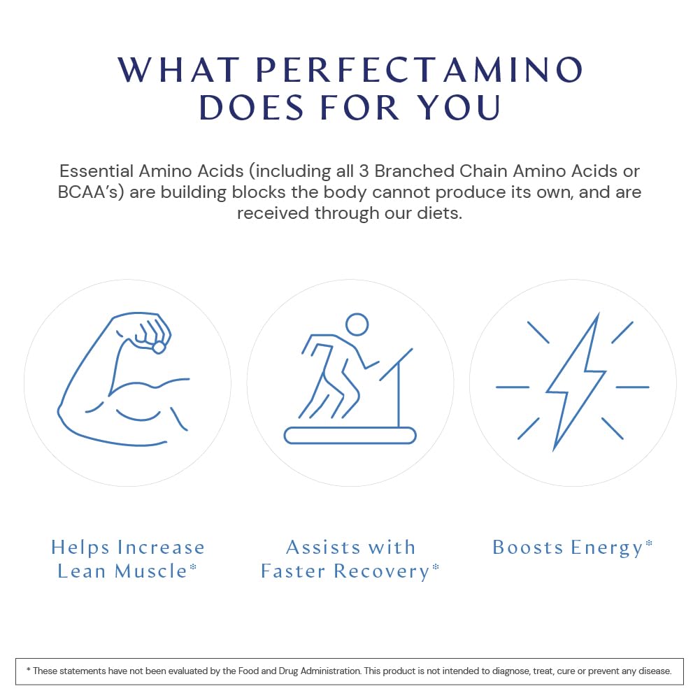 BodyHealth PerfectAmino (300 ct) – Easy to Swallow Vegan Amino Acids for Pre/Post Workout