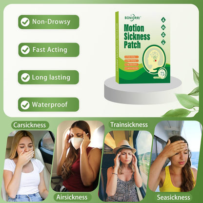 BONIORRI Motion Sickness Patches | Non-Drowsy Sea Sickness Patches, 36 Count