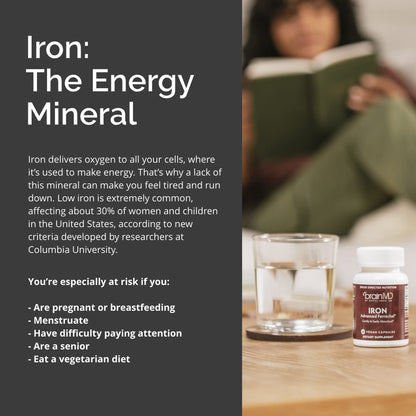 BRAINMD Dr Amen Iron - 30 Capsules | Supports Energy, Cognitive Function & Gene Regulation | Gluten Free