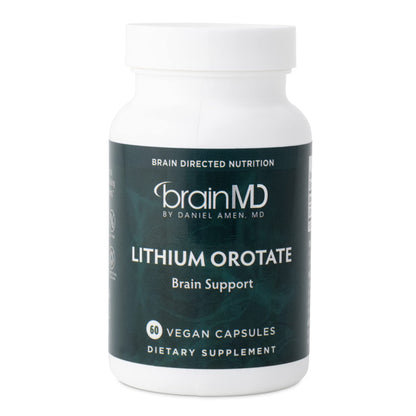 BRAINMD Dr Amen Lithium Ootate - 60 Capsules (60 Servings) | Brain Health | Gluten Free