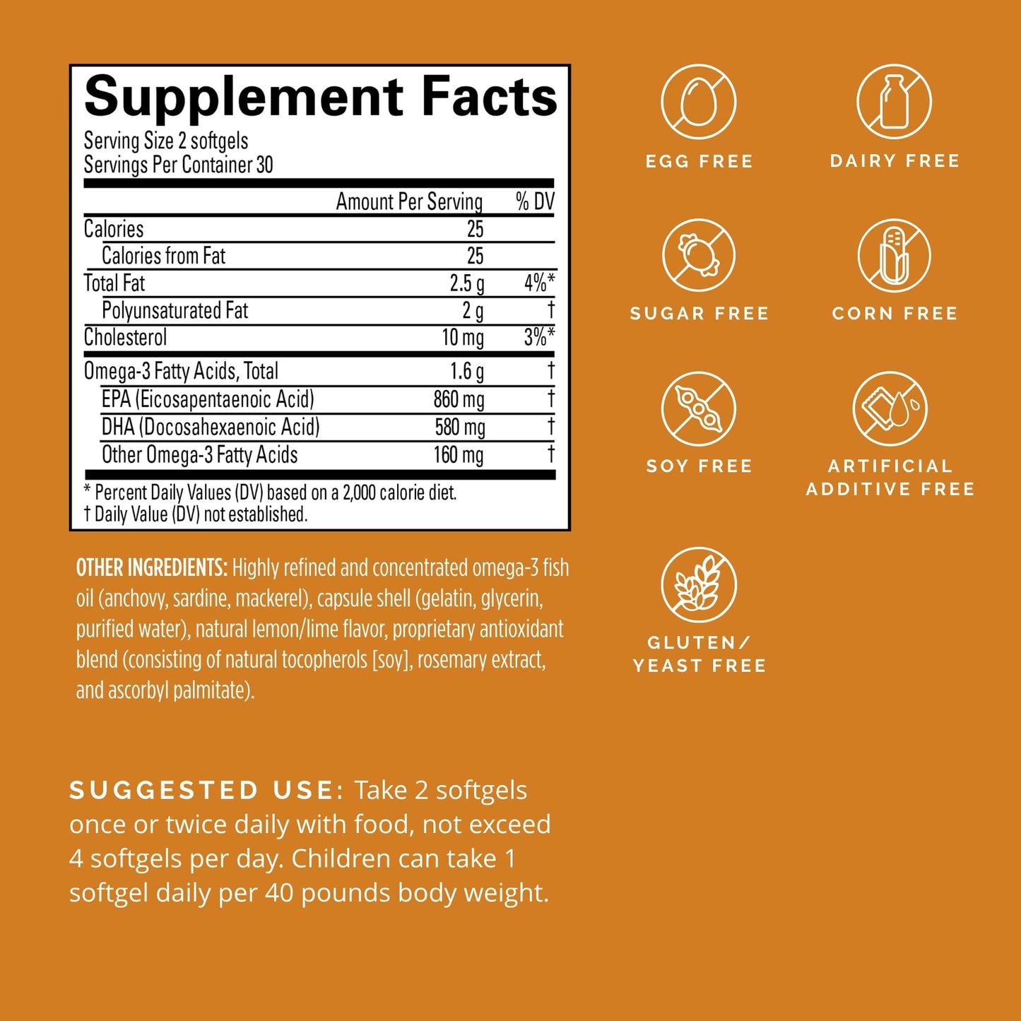 BRAINMD Dr Amen Omega-3 Power - 60 Capsules | DHA & EPA, Gluten Free
