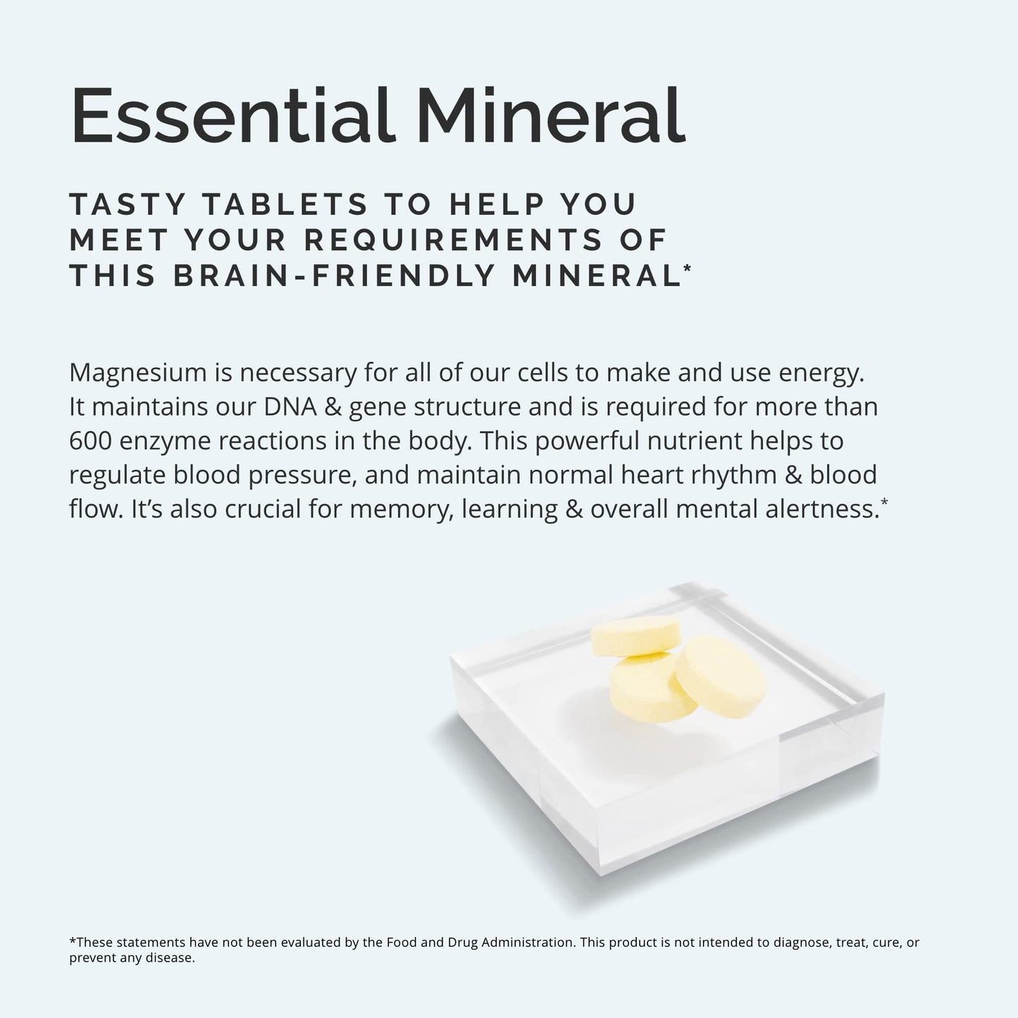 BrainMD Magnesium Chewables Citrus - 60 Tablets - Supports Memory & Focus - Gluten Free