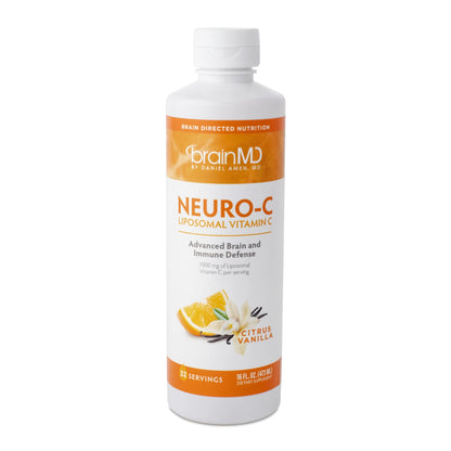 BRAINMD Neuro-C Citrus Vanilla Liposomal Vitamin C - 16 fl oz - 1000 mg (32 Servings)
