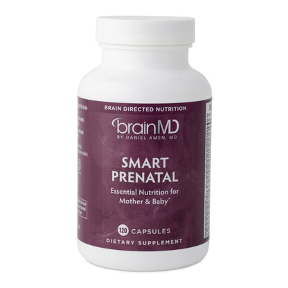 BrainMD Smart Prenatal – 120 Capsules | Gluten-Free Multivitamin for Mom & Baby