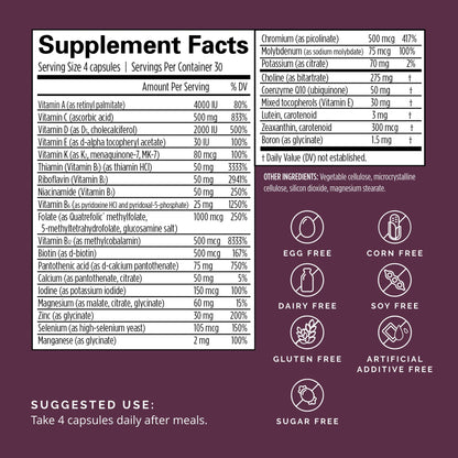 BrainMD Smart Prenatal – 120 Capsules | Gluten-Free Multivitamin for Mom & Baby
