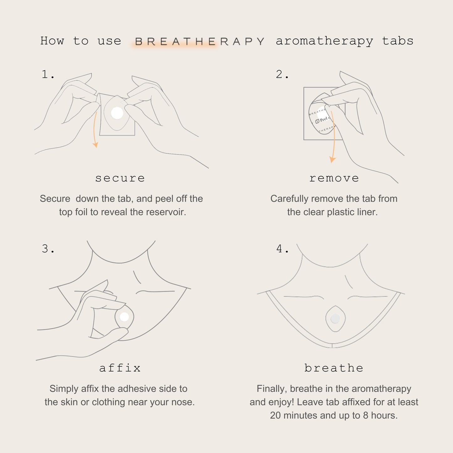 Breatherapy Aromatherapy Breathe Patches – Pure Eucalyptus & Peppermint Essential Oils for Clear Breathing | 8-Pack