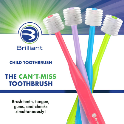 Brilliant Oral Care Kids Toothbrush 2-5 | Soft Bristles & Round Head