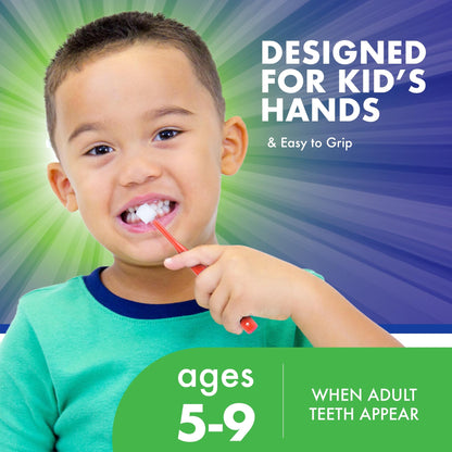 Brilliant Oral Care Kids Toothbrush – Soft Bristles, 360° Round Head, Ages 5-9, Purple | 1 Pack