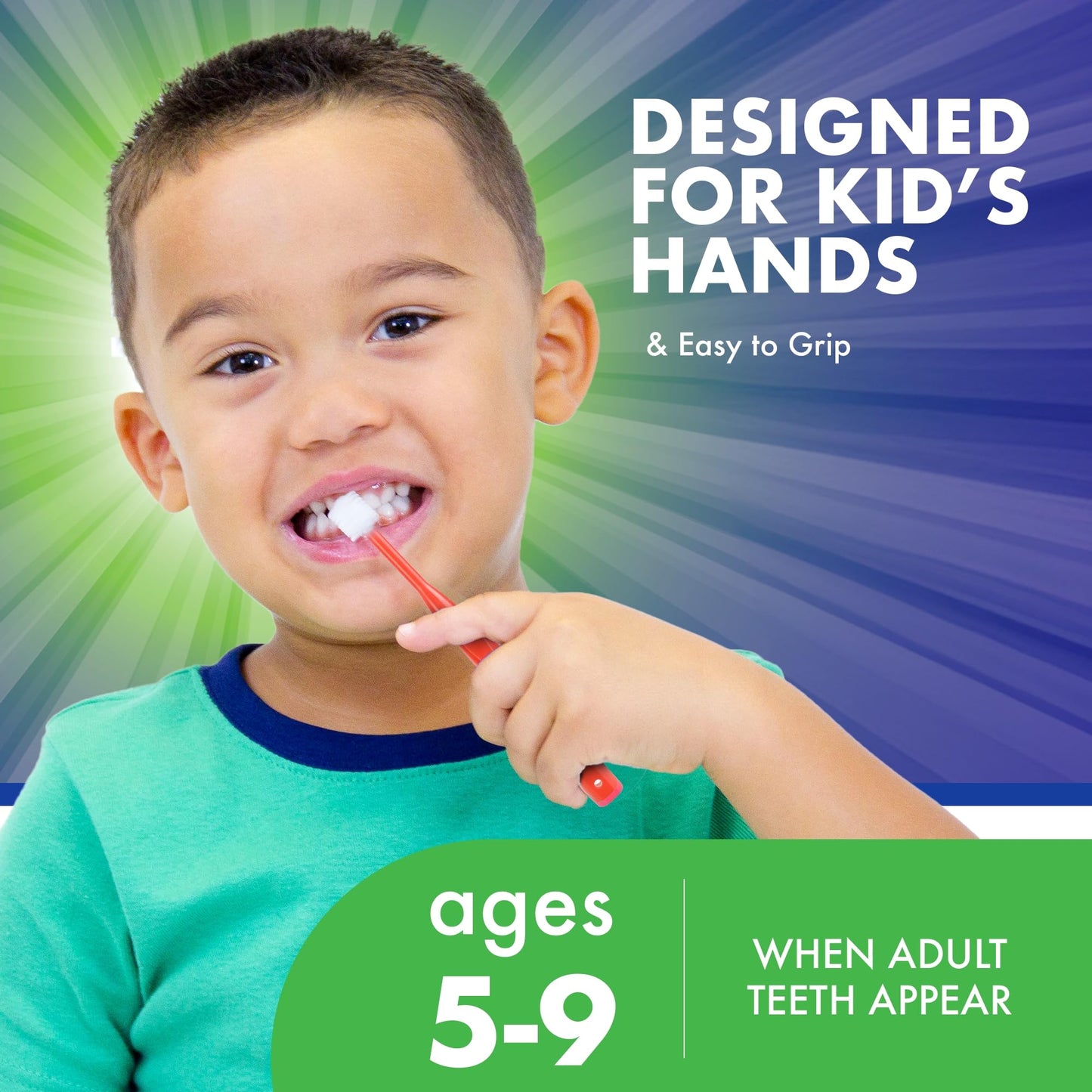 Brilliant Oral Care Kids Toothbrush – 3 Pack, Round Head, Ultra-Soft Bristles (Ages 5-9)