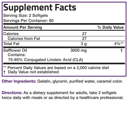Bronson CLA 3000 Extra High Potency – 2250 mg per Serving, 120 Softgels