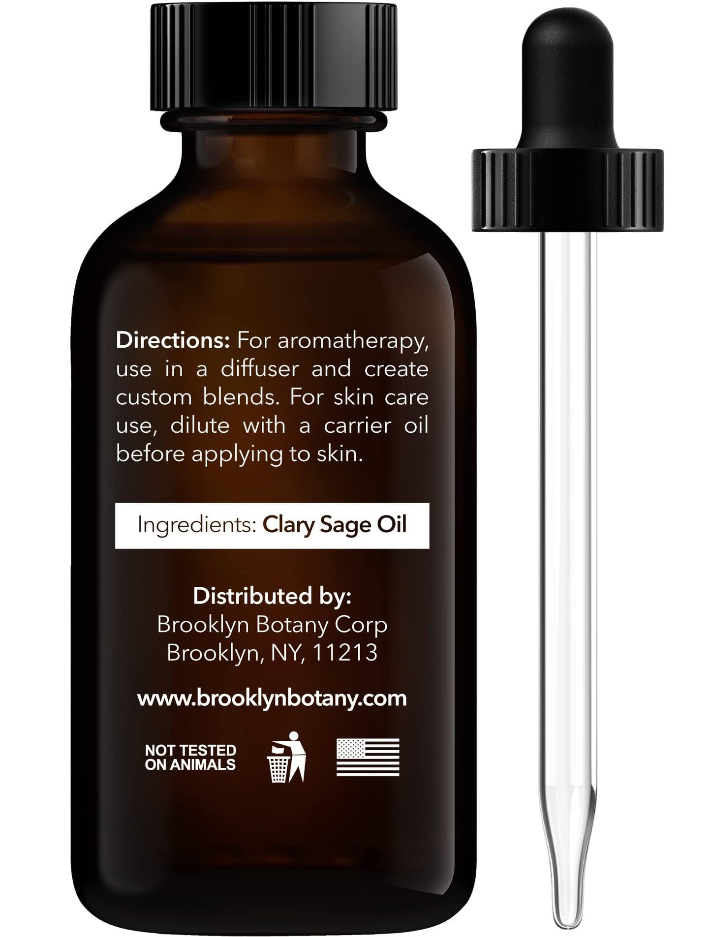 Brooklyn Botany Clary Sage Essential Oil - 100% Pure & Natural, Premium Grade, 1 Fl Oz