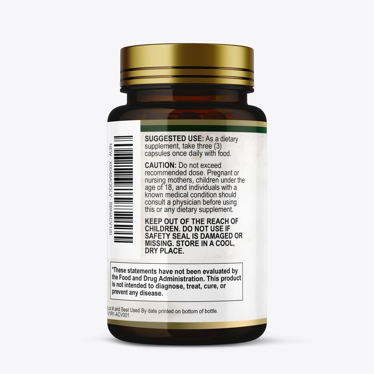 Built by Nature Apple Cider Vinegar Capsules 1877mg – Immune & Digestive Support (120 Pills)