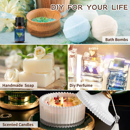 BURIBURI Orange & Vanilla Essential Oils Gift Set - 100% Pure & Undiluted, 10ml x 2