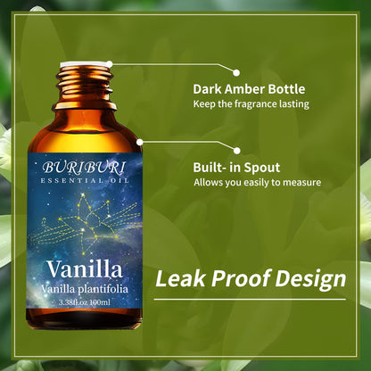 BURIBURI Vanilla & Coconut Essential Oils 100ml – Organic Aromatherapy