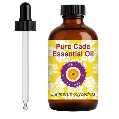 dève herbes Cade Essential Oil (Juniperus oxycedrus) 120ml Amber Glass Bottle with Dropper | Steam Distilled