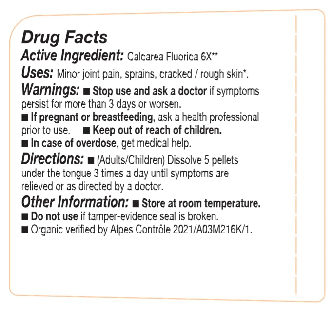 Calcarea Fluorica OLLOIS - Organic, Vegan, Kosher Cell Salt #1 (80 pellets)