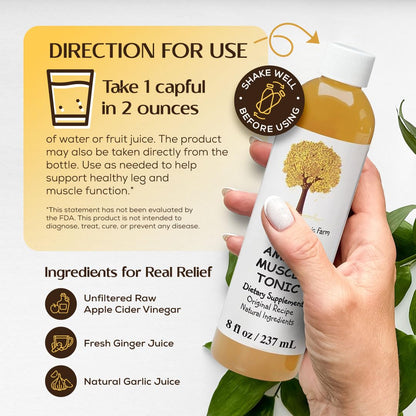 Caleb Treeze Old Amish Muscle Tonic 8 oz (Pack of 2) – Organic Cramp Relief