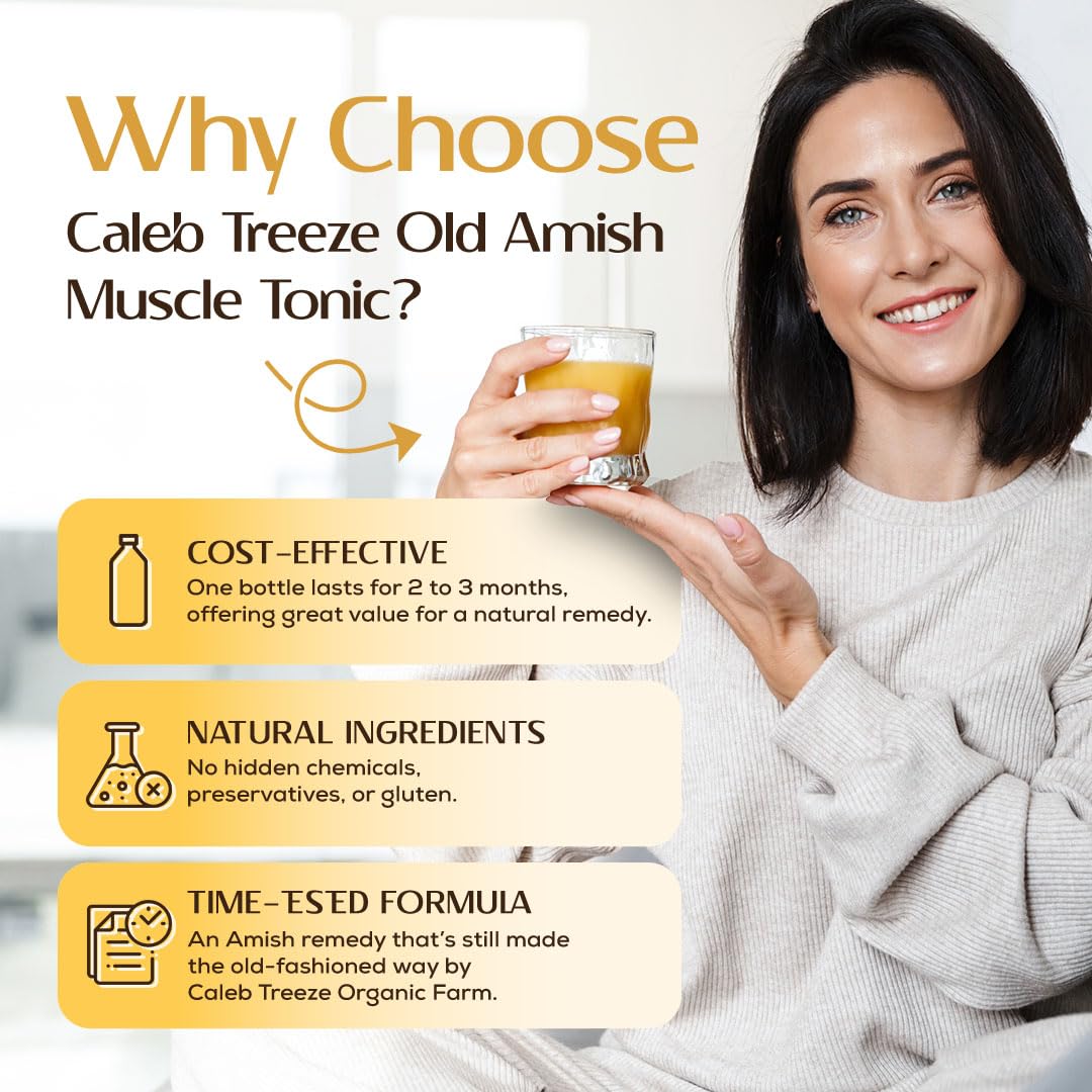 Caleb Treeze Old Amish Muscle Tonic — Natural Leg & Foot Cramp Relief (Pack of 3)