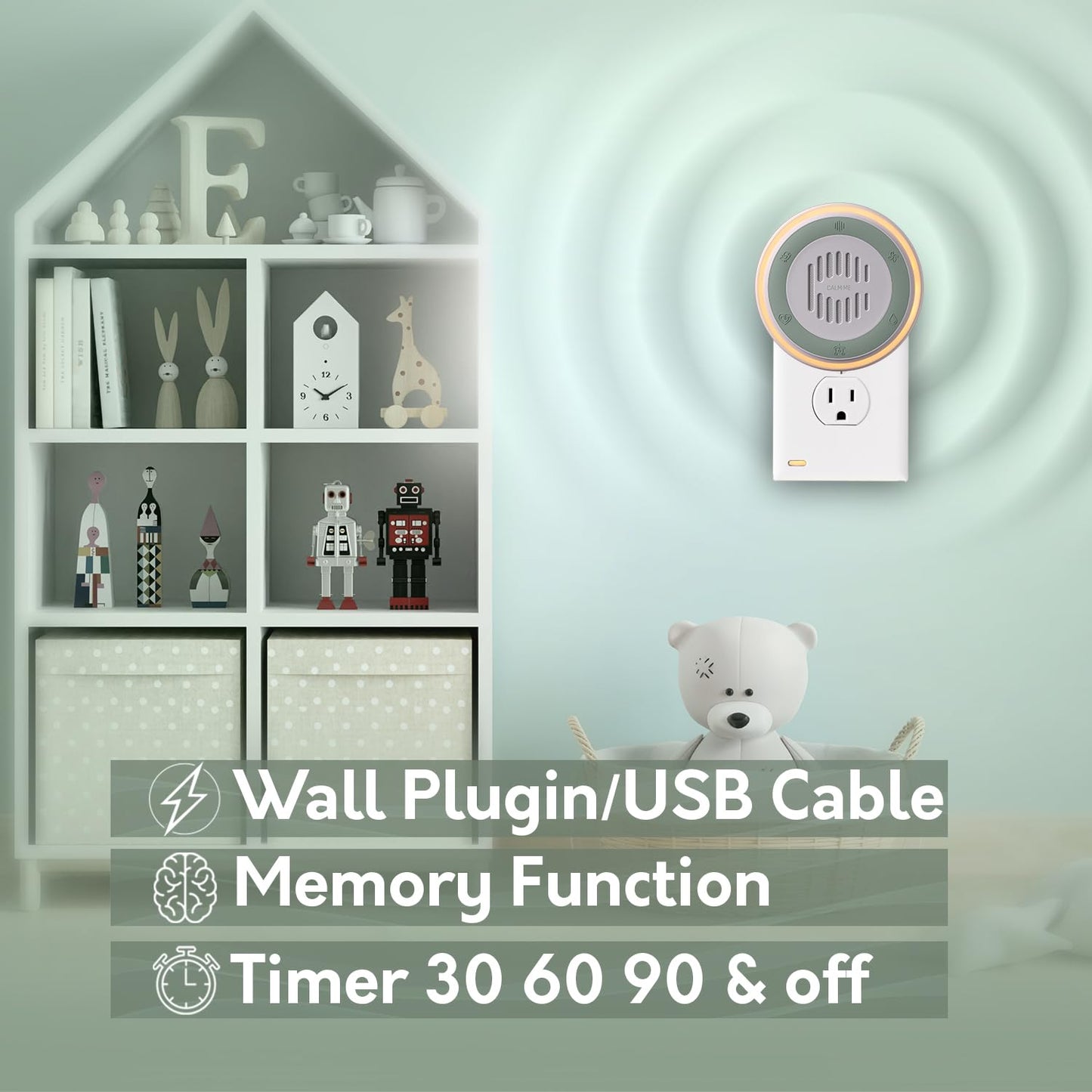 Calm Me 2-Pack White Noise Sound Machine — Office Privacy & Noise Blocking (20 Sounds)