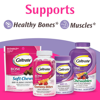 Caltrate 600 Plus D3 Minerals - Calcium & Vitamin D Tablets, 165 Count