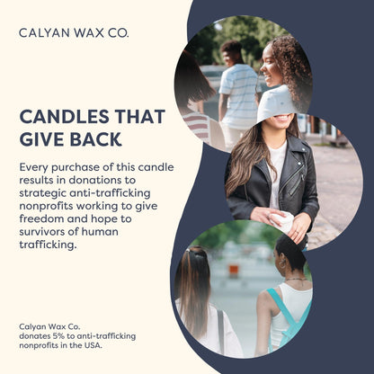 Calyan Wax Co. Home & Holiday Scented Candle – 57-Hour Burn, Non-Toxic Soy, Amber Jar 7.2oz
