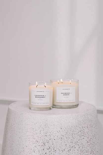 Calyan Wax Co. Oakmoss & Amber 3-Wick Soy Candle – 14.9oz