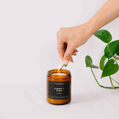 Calyan Wax Co. Palo Santo & Cypress Candle | 57h Burn • Non-Toxic Soy • 7.2oz