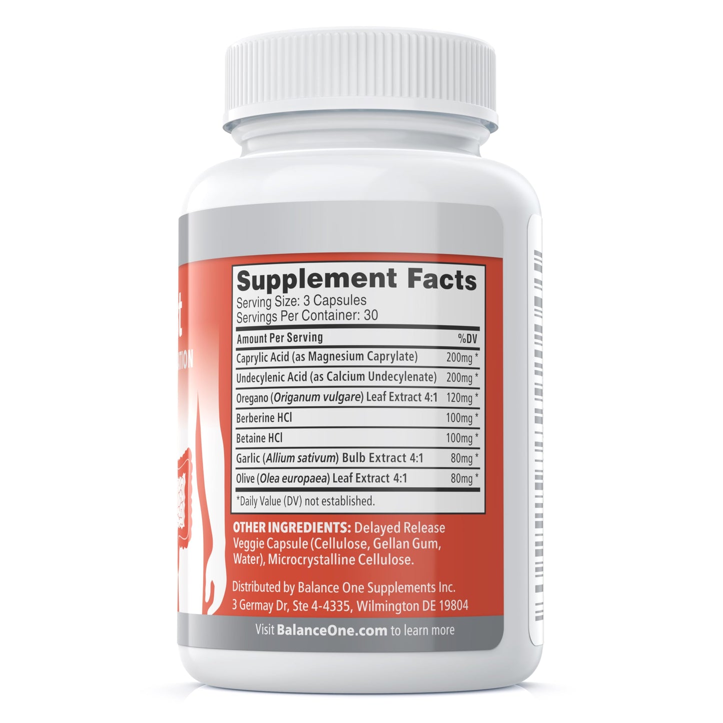 CandAssist Balance ONE Candida Support – Caprylic Acid, Berberine & Oregano