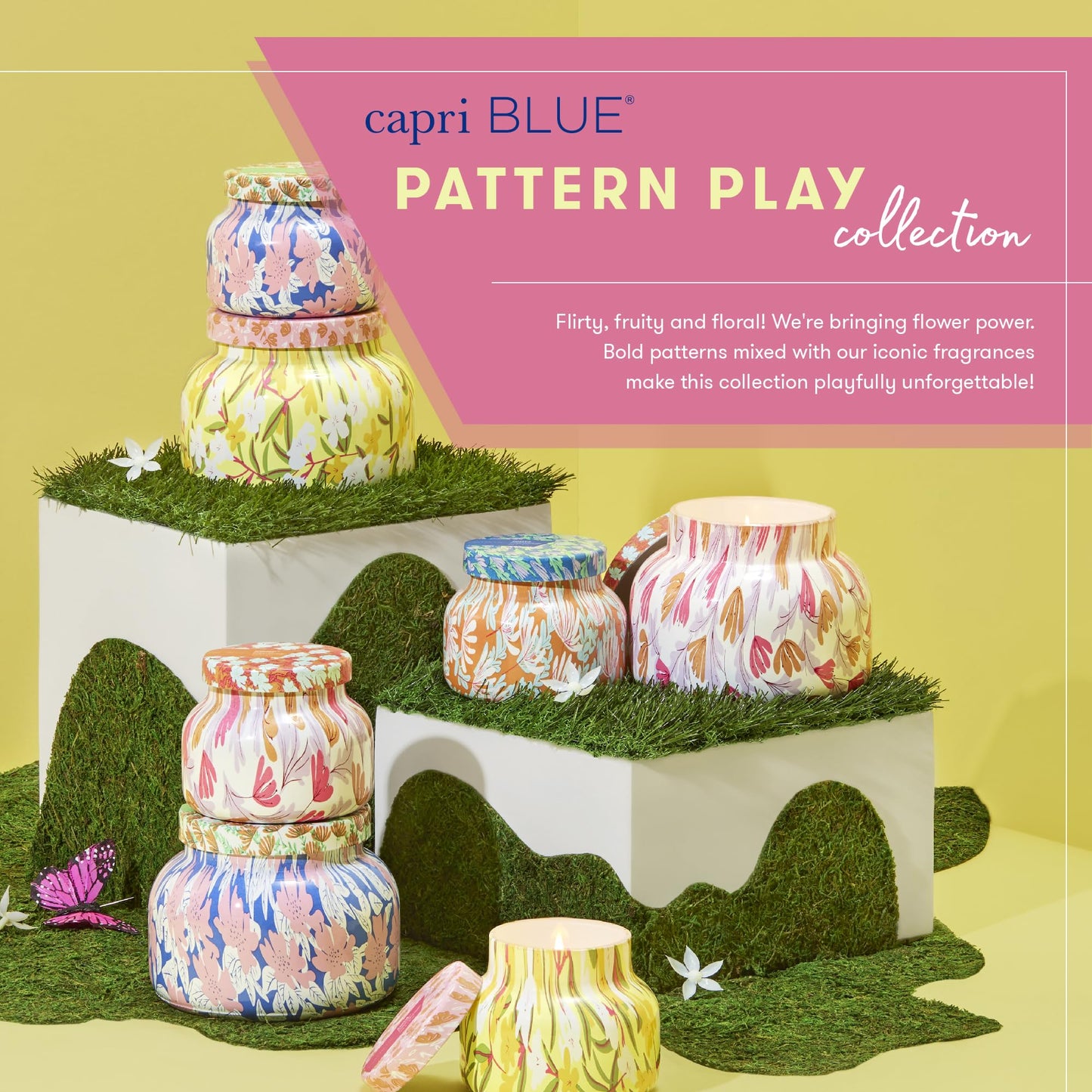 Capri Blue Pattern Play Candles - Volcano 19 oz | Soy Wax Blend